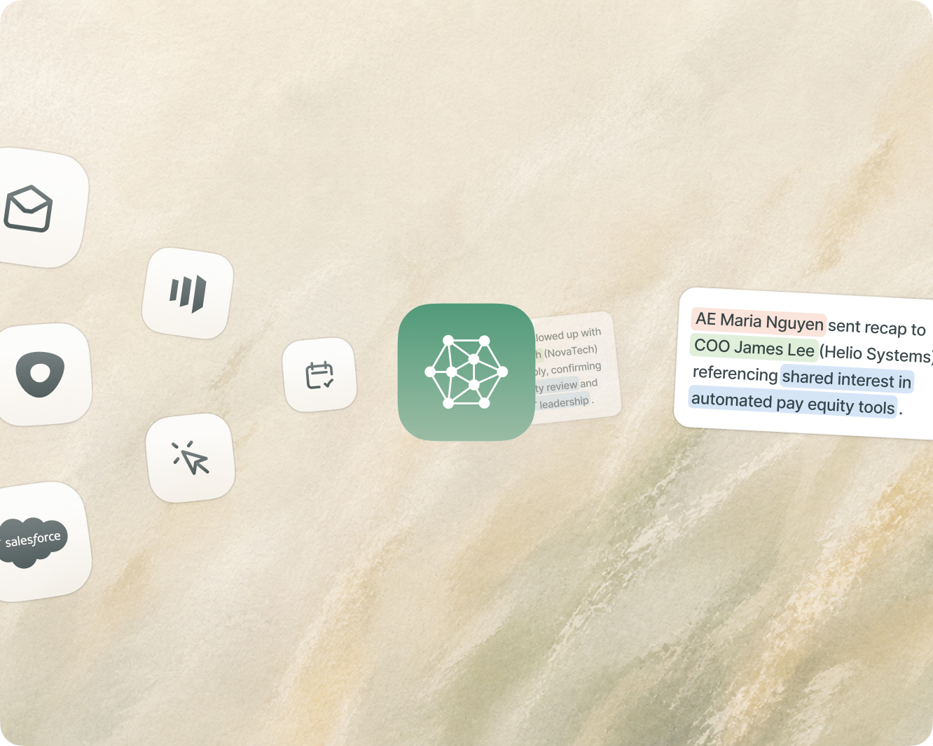 Upside reconstructs the people, touchpoints, and buying groups behind every deal into one connected record.