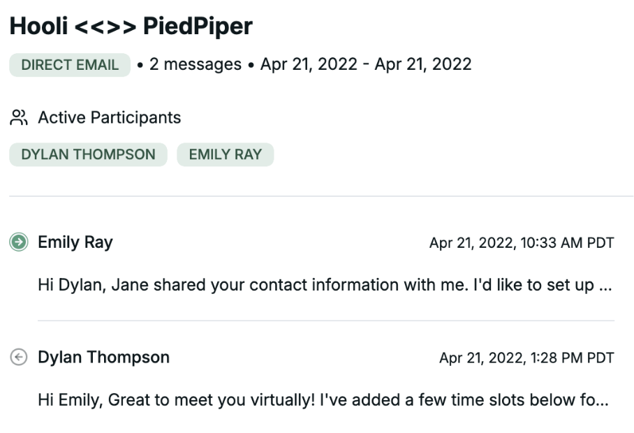 Surfacing buried emails