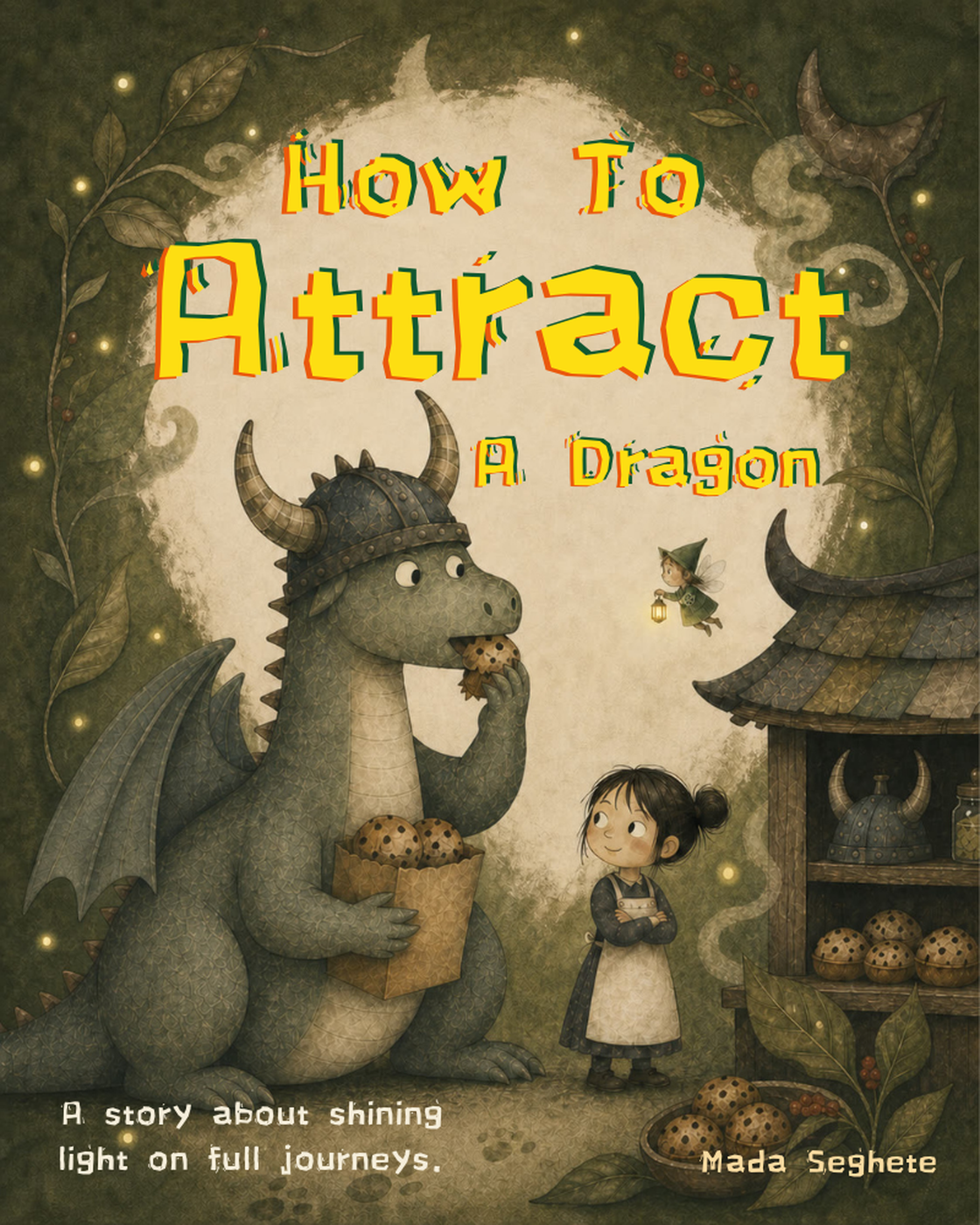 Cover of How To Attract A Dragon: A story about shining light on full journeys. by Mada Seghete